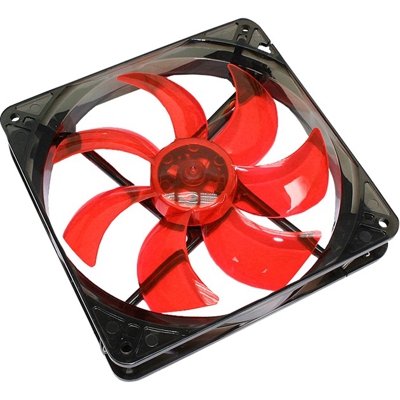 Silent Fan 140 Case per computer Ventilatore 14 cm Nero, Rosso, Ventola