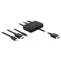85830 cavo e adattatore video HDMI tipo A (Standard) HDMI + Mini DisplayPort + USB Type-C Nero