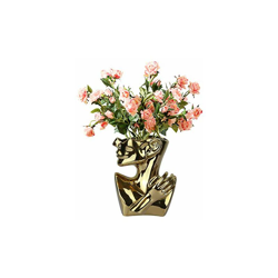 Vaso per fiori in ceramica con testa a forma di testa di cuore, per composizioni floreali indoor piante grasse, artwork per casa e ufficio, idea características