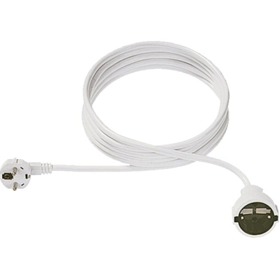 5m Schuko H05VV­F 3G 1.50mm² Bianco, Cavo di prolunga