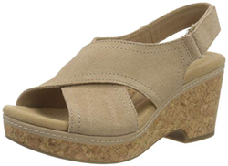 Clarks Giselle Cove, Sandali con Tacco Donna, Sand Leather, 37 EU características