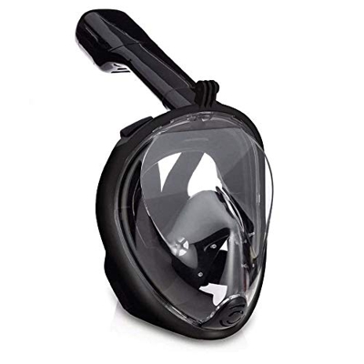 Wsobue Maschera Subacquea, Maschera da Snorkeling per Adulti e Bambini,Panoramica a 180°con Montatura per Camera D'azione Rimovibile Anti-Nebbia Anti-