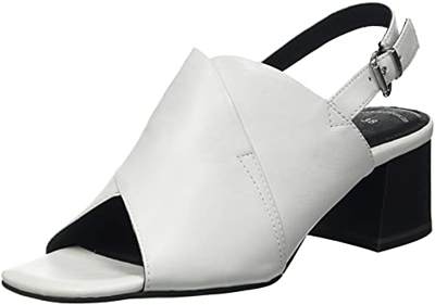 MARCO TOZZI 2-2-28046-36, Sandali con Tacco Donna, Bianco Nero, 38 EU