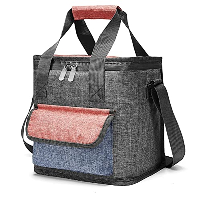 Borsa termica per pranzo Uomo Donna sacchetto più freddo per picnic Campeggio Spiaggia BBQ lavoro piccolo Grigio 10L