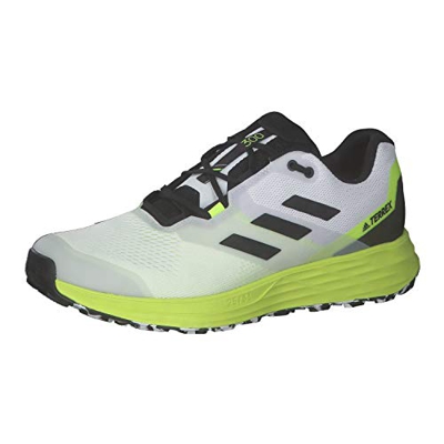 adidas Terrex Two Flow, Scarpe da Trail Running Uomo, Bianco, Nero, Giallo (Ftwbla Negbás Amasol), 46 EU