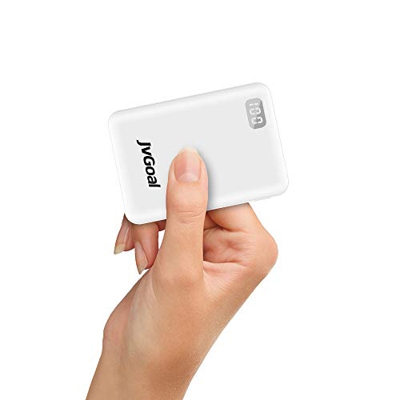 Power Bank 10000mAh, Mini Caricabatterie Portatile Batteria Esterna Portatile con 2 Ingressi e 2 uscite da 5V/2.4A per iPhone Samsung Galaxy Huawei Sm