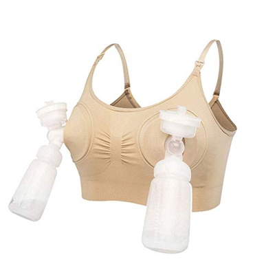 Springcmy - Tiralatte da donna a mani libere, pompaggio Nude XL