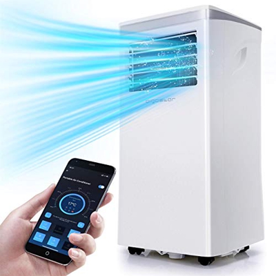 Aigostar Freeze Smart - Climatizzatore Portatile 9000 BTU/H con pompa calore. Funzione Raffreddamento e deumidificatore. Controllo display/telecomando