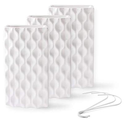 Ligano - Umidificatore per termosifoni, in ceramica, 3 pezzi