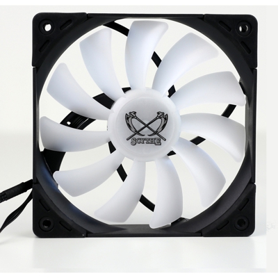 SU1225FD12LR-RD ventola per PC Universale Ventilatore 12 cm Nero, Bianco 1 pz