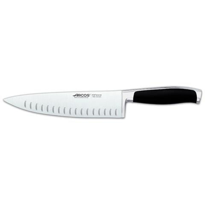 Serie Kyoto - Coltello Da Cucina - Acciaio Inossidabile Forgiato Nitrum 210 Mm - Manico Polioxymetilene (pom) Colore Nero