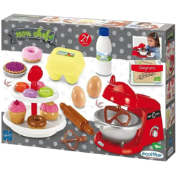 Gioco Giocattolo Bambini Set Chef Pasticceria con Impastatrice e 21 Accessori en oferta