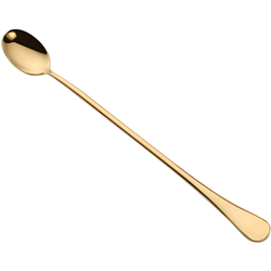 Cucchiaio da te freddo da 9 pollici Cucchiaio da te in acciaio inossidabile Cucchiaio da frappe Cucchiaio da caffe Cucchiaio da mescolare Placcatura en oferta