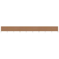 vidaXL Paravento a 9 Pannelli in Tessuto 1200x120 cm Grigio Talpa - Marrone precio