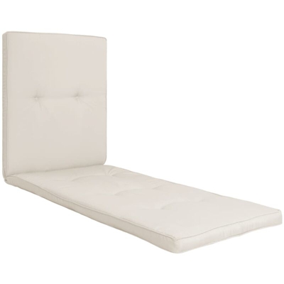 vidaXL Cuscino per Lettino Prendisole Crema 190x60x5 cm - crema
