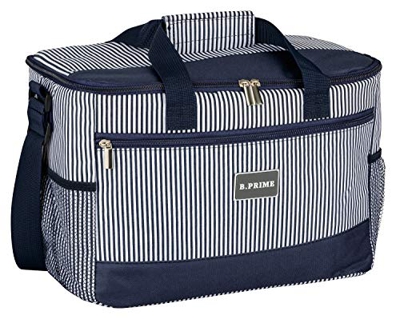 B.PRIME Borsa Termica 20L Classic - Navy - 36 x 26 x 22 cm - Borsa isolante I Borsa termica I Borsa da picnic I Borsa frigo I Borsa da campeggio I Pic