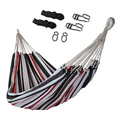 BB Sport Amaca di Giardino 200 x 140 cm Set Fissaggio Massima Portata 200 kg Borsa Transporto Legero Morbido Esterno, Colore:Sylt