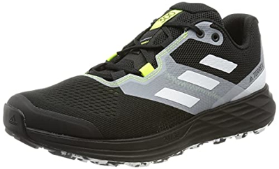adidas Terrex Two Flow, Scarpe da Trail Running Uomo, Nero, Bianco, Giallo (Negbas Balcri Amasol), 39 1/3 EU