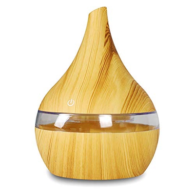 ✅ PROFUMATORE AMBIENTE UMIDIFICATORE DIFFUSORE ESSENZE LED RGB 300ML JAN007 ✅ (Legno Chiaro)