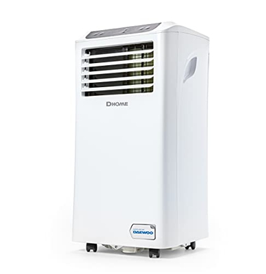 Daewoo DA9KWE Condizionatore Portatile - 9000 BTU - Climatizzatore d'Aria Mobile - 3 in 1 Deumidificazione, Raffreddamento, Ventilazione - Timer - Bia