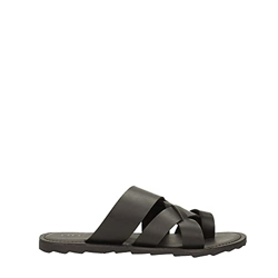Tata Italia Vera Pelle DE3429 Sandali Uomo Nero 42 en oferta