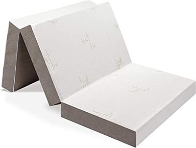 Milliard Materasso Pieghevole in Tre, 15 m Spessore, per Ospiti con Rivestimento Removibile Ultra-Morbido e Fondo Antiscivolo (Singolo - 190 cm x 90 c