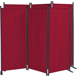 2 Pezzi Paravento da Giardino 170 x 165 cm 3 parti pieghevole Divisorio in Tessuto Protezione della Privacy Rosso Rubino precio