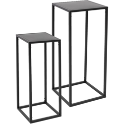 2x Supporto per piante porta fiori sostegno in metallo nero fioriera angolare características