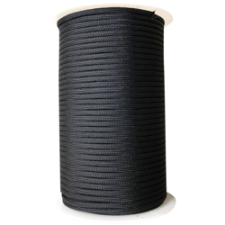 Corda per paracadute con lunghezza di 328 piedi in 4/25 pollici di diametro per tenda di salvataggio alpinismo campeggio all'aperto,Tipo,nero precio