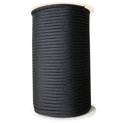 Corda per paracadute con lunghezza di 328 piedi in 4/25 pollici di diametro per tenda di salvataggio alpinismo campeggio all'aperto,Tipo,nero