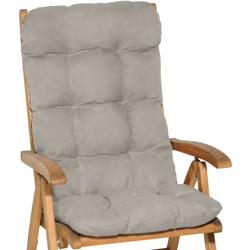 Beautissu Cuscino per Sedia a Sdraio Flair HL - Extra Comfort per sedie reclinabili, spiaggine e poltrone Grigio chiaro precio