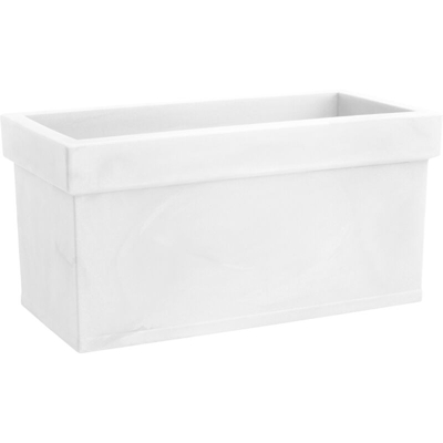 Fioriera rettangolare THEMIS CASSETTA 100x40 - BIANCO OTTICO - NICOLI