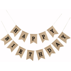 Fabbrica diretta H-appy Birthday Party Sackcloth Banner a coda di rondine Banner acero DFE06,Tipo,nero - Tipo,nero en oferta
