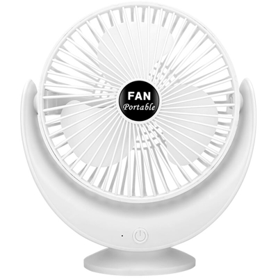 Mini ventilatore da tavolo USB Ventilatore rotante a 360 ¡ã a basso rumore con ventola elettrica ricaricabile portatile ad angolo regolabile 3