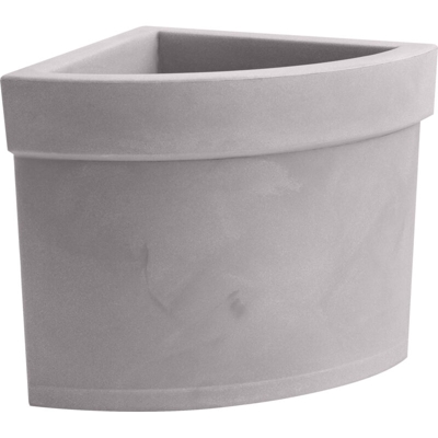 Vaso THEMIS ANGOLARE 40X40 - GRIGIO CENERE - NICOLI