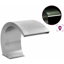 YOUTHUP Fontana per Piscina con LED in Acciaio Inox 30x60x45 cm - Argento en oferta