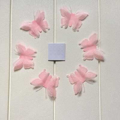 Chuanhao simulazione luminosa doppio strato farfalla adesivi murali luminosi camera da letto farfalla camera dei bambini dormitorio decorazione