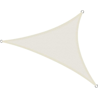 Tenda a vela triangolare 4x4x4m impermeabile e resistente ai raggi UV, adatta per balconi giardino patio, bianco crema