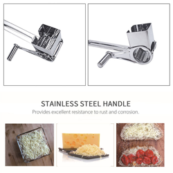 Grattugia per formaggio manuale rotante Grattugia per formaggio portatile in acciaio inossidabile per grattugiare formaggio a pasta dura Cioccolato en oferta