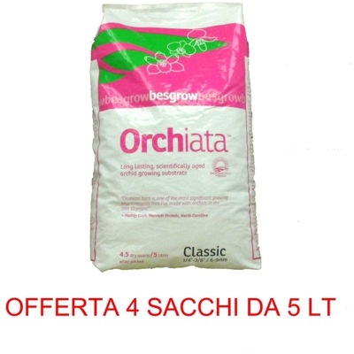 Offerta 4 Pz Orchiata Classic 6-9Mm 5Lt Substrato Orchidee Giardinaggio Fiori
