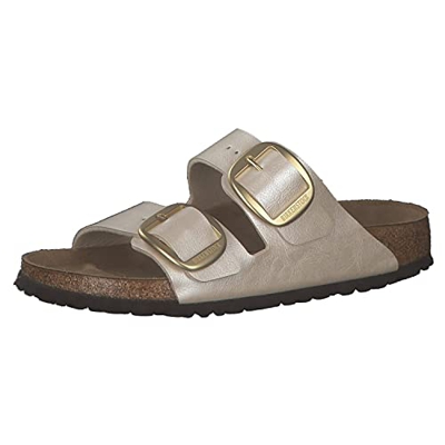 Birkenstock Arizona Big Buckle Birko Flor Sandali Bianco Perla Da Donna-EU 36