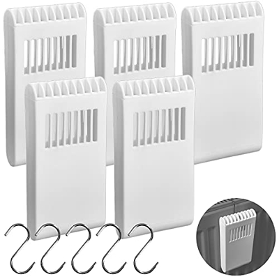 Umidificatore per termosifone, set da 5 pezzi, con ganci – evaporatore in plastica – evaporatore ad acqua evaporatore