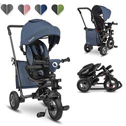 lionelo Tris 2 in 1 Triciclo Bambini e Passeggino Sedile Girevole 180 Gradi Regolabile e compatta con Ruota Libera Borsa spaziosa e portabibite da 1,5 precio