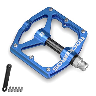 ROCKBROS Pedali in Alluminio per Bici MTB Universali 9/16” Sigillati CNC Taglio Anodizzazione Superficie Super-Larga Ultra-Leggero Antiscivolo