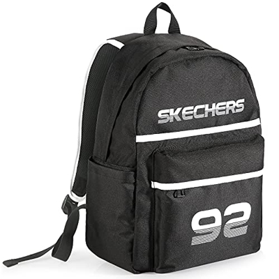 Skechers Zaino Scuola, Ultraleggero Zainetto Porta PC da 13,3 Pollici, Zaino Casual da Uomo Donna, Perfetto per Scuola/Lavoro,18L, Nero
