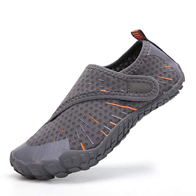 WOWEI Scarpe da Immersione a Piedi Nudi Bambini Asciugatura Rapida Scarpe da Mare Scarpe da Sport Acquatici per Spiaggia Snorkeling Surf,Grigio,30 EU