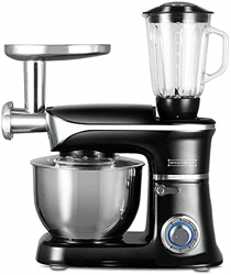 Royaltyline - Robot da cucina tritatutto, 3 in 1 impastatrice planetaria, mixer frullatore 6,5 litri 1900 W (Nero) precio