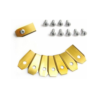 45 lame in titanio per tutti i robot tagliaerba Husqvarn/Automower/Yardforce/Gardegna (3g-0,75 mm) con 45 viti, lame di ricambio per modelli