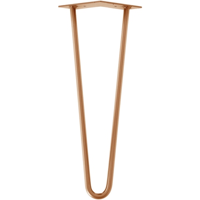 Hairpin Leg Gambe per tavolo robuste in un set di 4 d´acciaio - color rame - 40cm - 2 barre