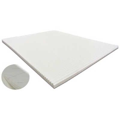 Topper Correttore Materasso Matrimoniale In Memory Foam Wave 160 X 195 X 7 Cm, Fodera Sfoderabile In Silver Safe, Ergonomico, Antiacaro, Dotato Di Elastici Sugli Angoli, A Portanza Differenziata